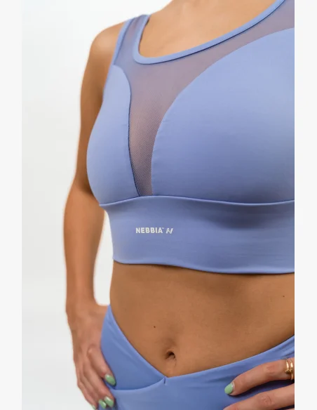 NEBBIA • Reggiseno sportivo con rete PERFORMANCE viola • Nebshop.cz