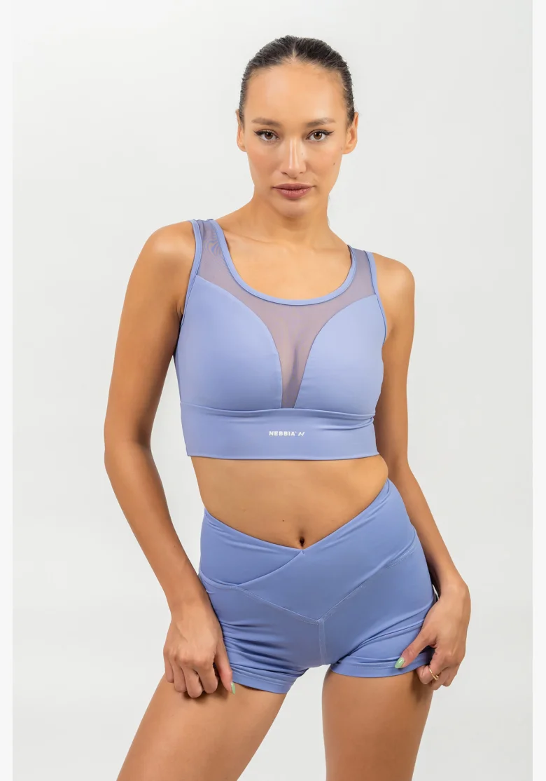 NEBBIA • Reggiseno sportivo con rete PERFORMANCE viola • Nebshop.cz