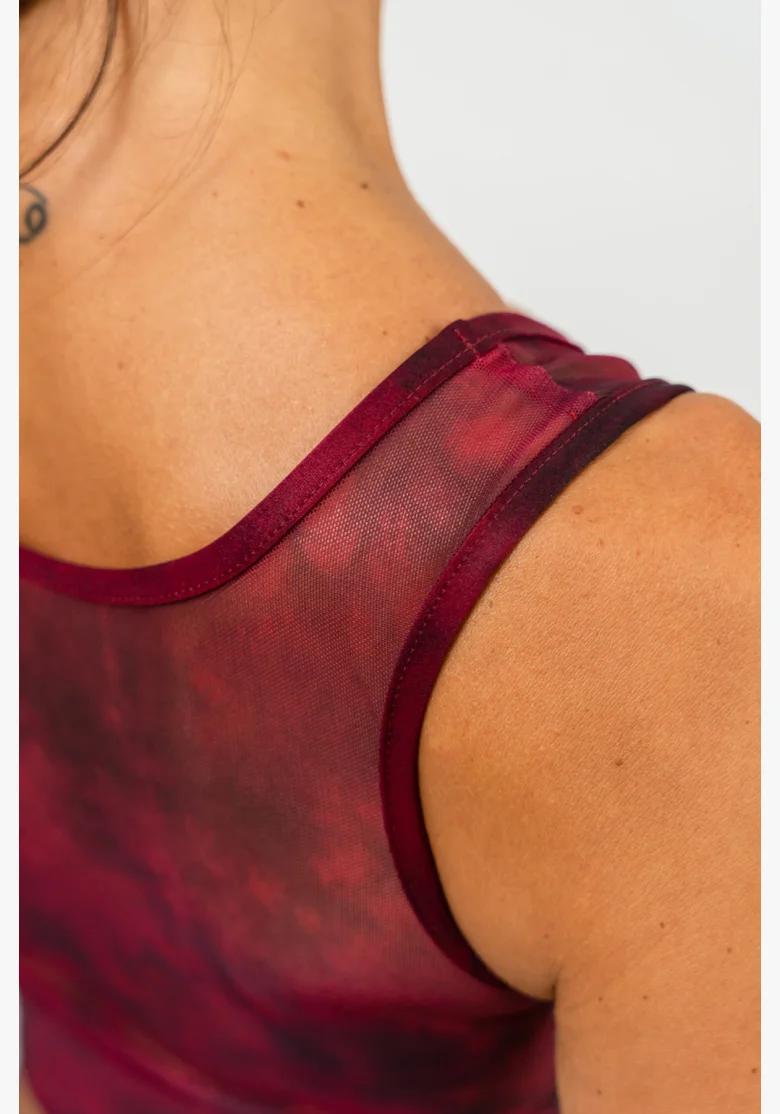 NEBBIA • Reggiseno sportivo con rete IMPACT rosso • Nebshop.it
