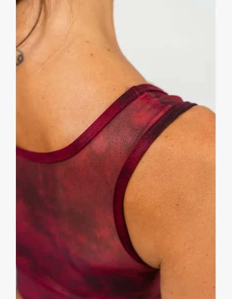 NEBBIA • Reggiseno sportivo con rete IMPACT rosso • Nebshop.it
