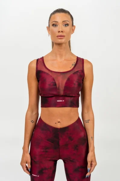 NEBBIA • Reggiseno sportivo con rete IMPACT rosso • Nebshop.it