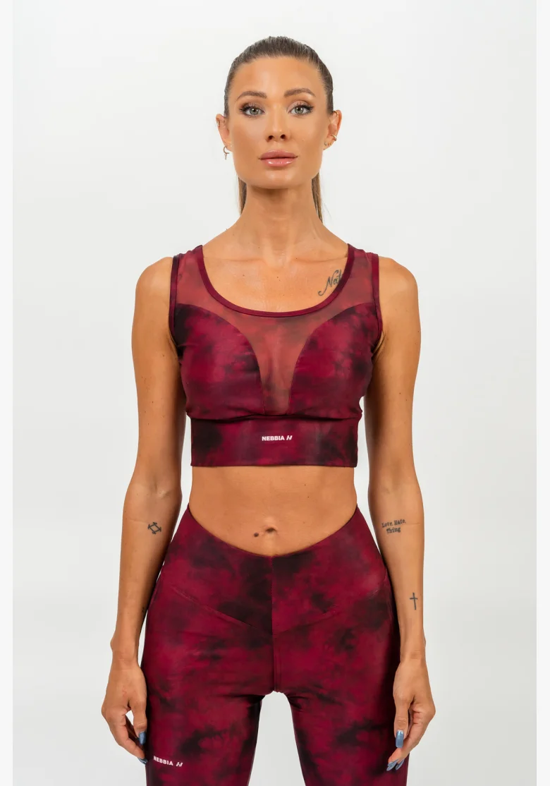 NEBBIA • Reggiseno sportivo con rete IMPACT rosso • Nebshop.it