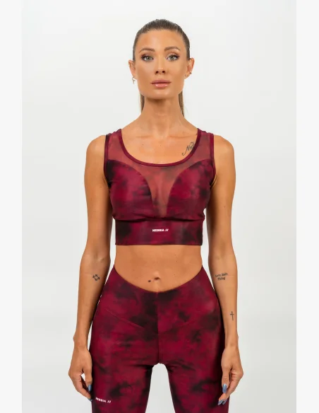 NEBBIA • Reggiseno sportivo con rete IMPACT rosso • Nebshop.it