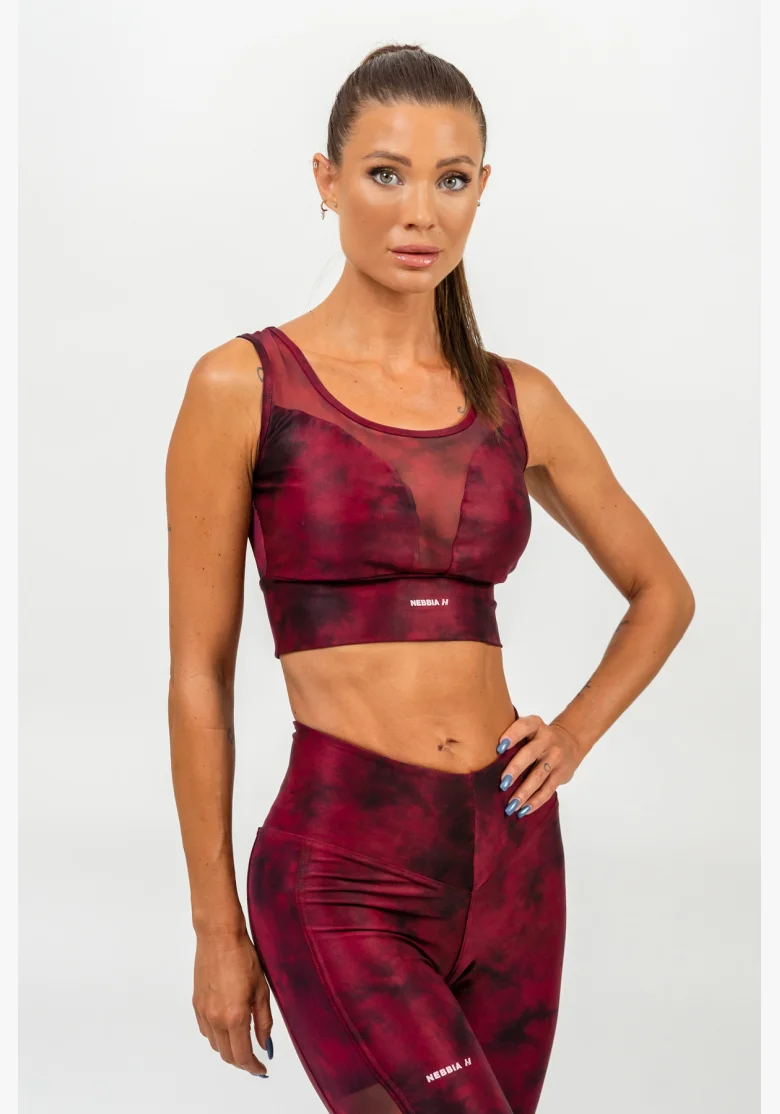 NEBBIA • Reggiseno sportivo con rete IMPACT rosso • Nebshop.it