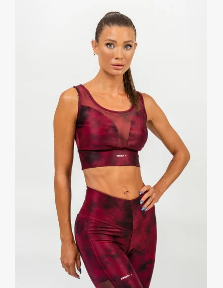 NEBBIA • Reggiseno sportivo con rete IMPACT rosso • Nebshop.it