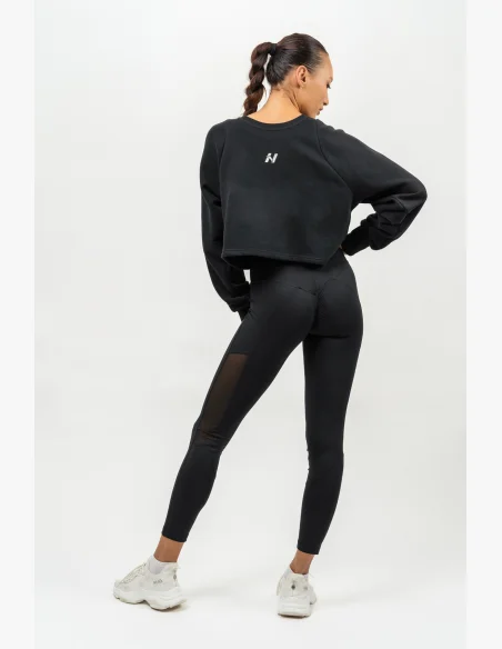 NEBBIA • Leggings con rete a vita alta PERFORMANCE nera • Nebshop.it