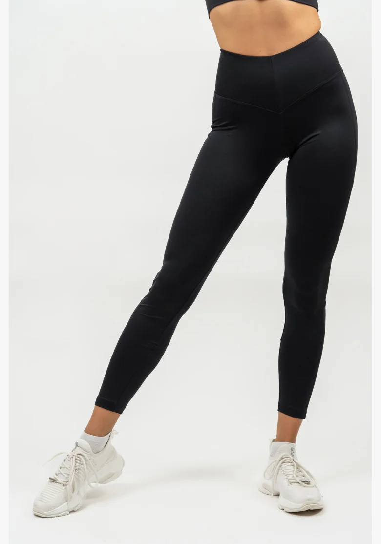 NEBBIA • Leggings con rete a vita alta PERFORMANCE nera • Nebshop.it