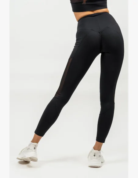 NEBBIA • Leggings con rete a vita alta PERFORMANCE nera • Nebshop.it