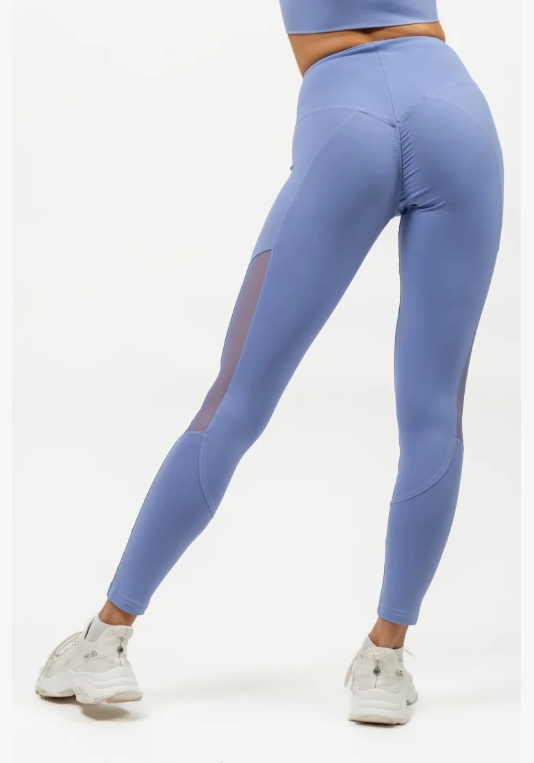 NEBBIA • Leggings con rete a vita alta PERFORMANCE viola • Nebshop.it