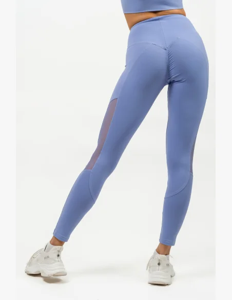 NEBBIA • Leggings con rete a vita alta PERFORMANCE viola • Nebshop.it