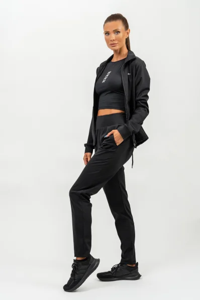 NEBBIA • Felpa con zip con riflesso SLEEK nera • Nebshop.it 2