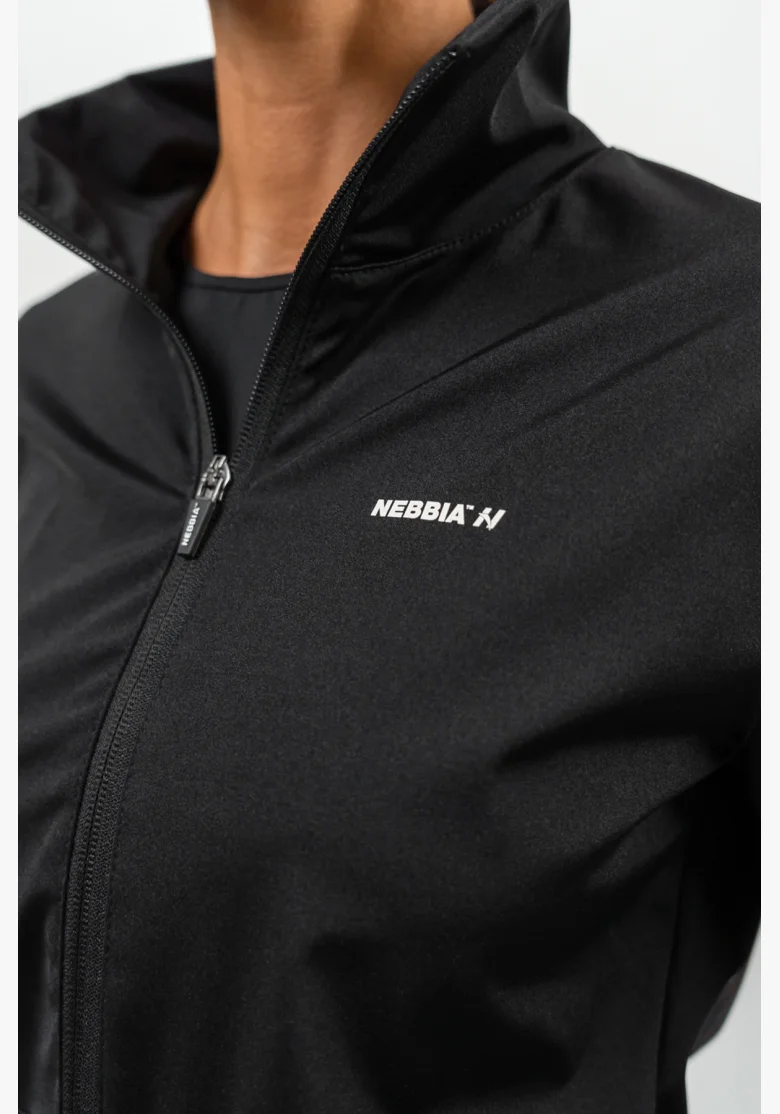 NEBBIA • Felpa con zip con riflesso SLEEK nera • Nebshop.it