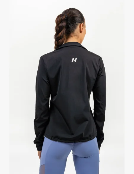 NEBBIA • Felpa con zip con riflesso SLEEK nera • Nebshop.it