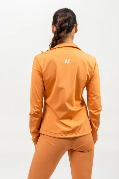 NEBBIA • Felpa con zip lucida SLEEK arancione • Nebshop.it 2