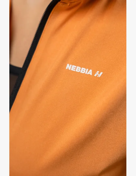 NEBBIA • Felpa con zip lucida SLEEK arancione • Nebshop.it