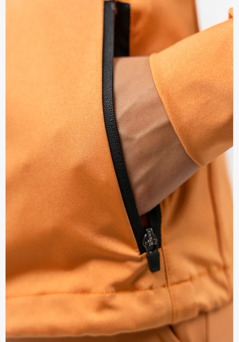 NEBBIA • Felpa con zip lucida SLEEK arancione • Nebshop.it