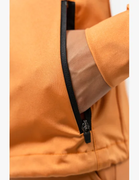 NEBBIA • Felpa con zip lucida SLEEK arancione • Nebshop.it