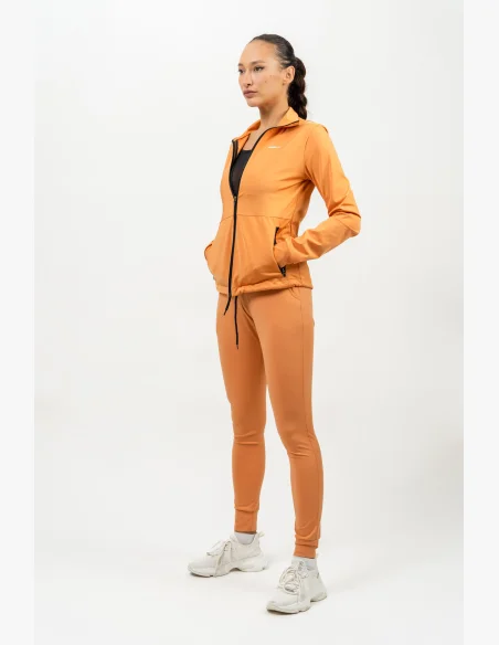 NEBBIA • Felpa con zip lucida SLEEK arancione • Nebshop.it