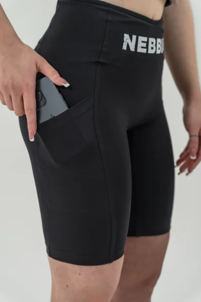 NEBBIA •Pantaloni ciclismo a vita alta 10″ GYM THERAPY neri • Nebshop.it 2