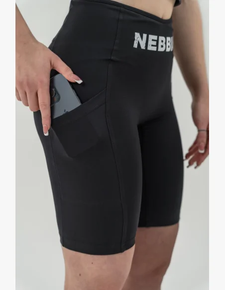 NEBBIA •Pantaloni ciclismo a vita alta 10″ GYM THERAPY neri • Nebshop.it