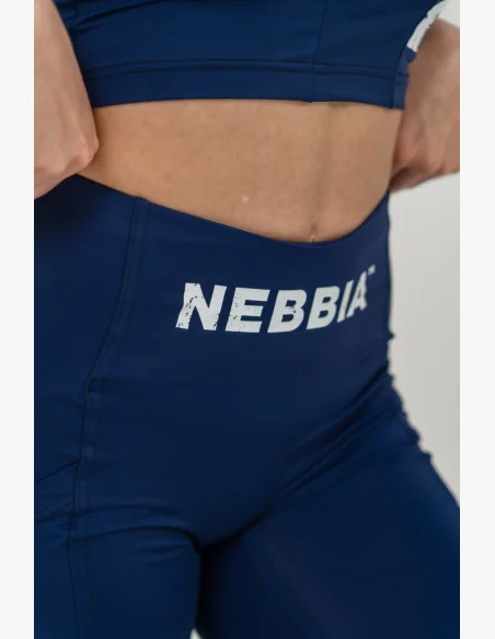 NEBBIA • Pantaloni da ciclismo a vita alta 10″ GYM THERAPY blu • Nebshop.cz