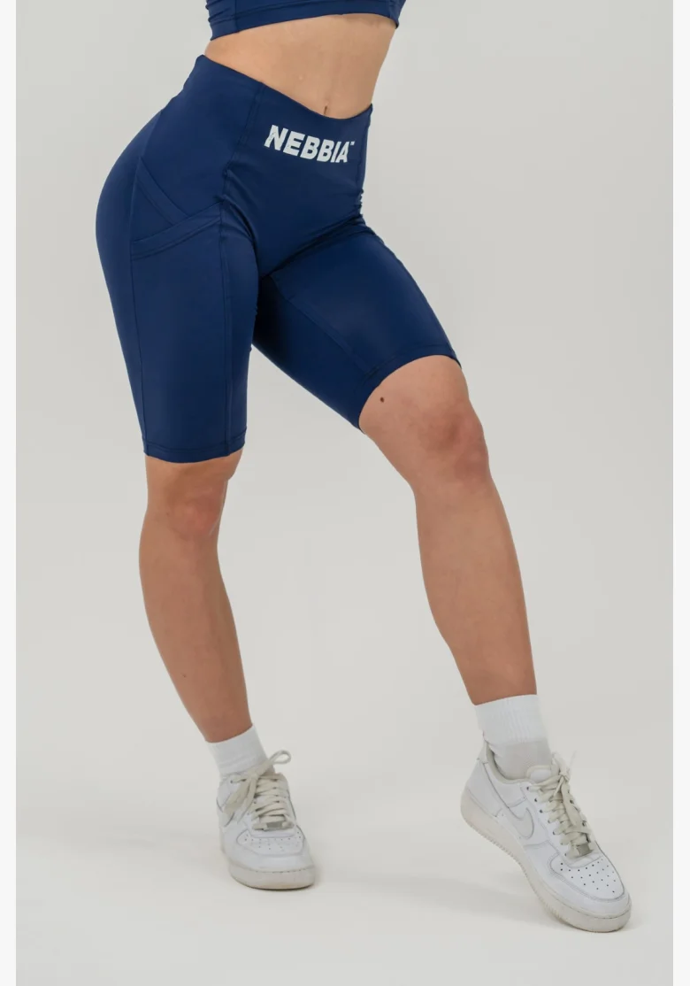 NEBBIA • Pantaloni da ciclismo a vita alta 10″ GYM THERAPY blu • Nebshop.cz