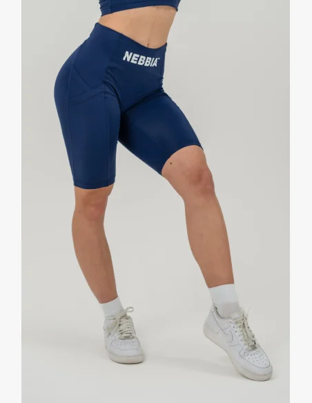 NEBBIA • Pantaloni da ciclismo a vita alta 10″ GYM THERAPY blu • Nebshop.cz
