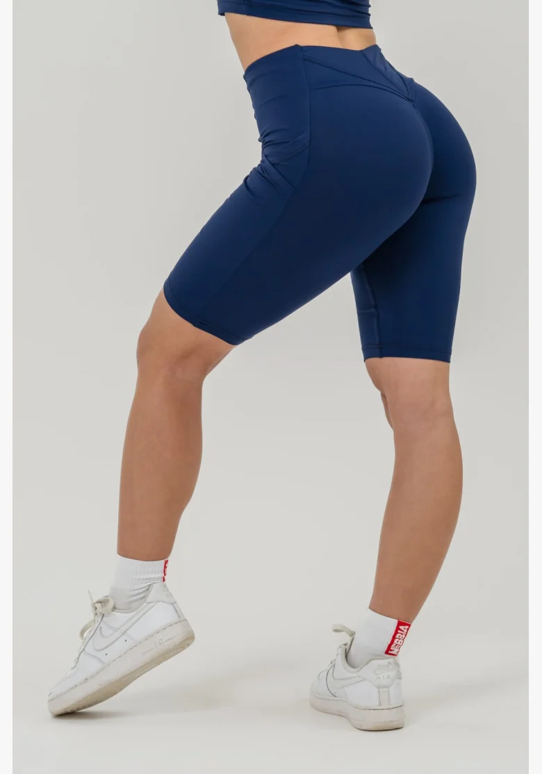 NEBBIA • Pantaloni da ciclismo a vita alta 10″ GYM THERAPY blu • Nebshop.cz