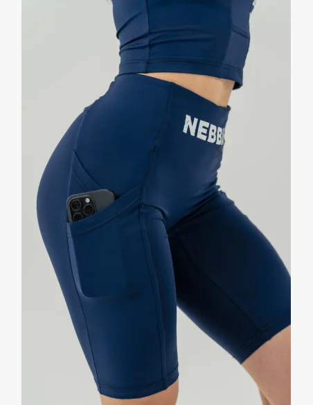 NEBBIA • Pantaloni da ciclismo a vita alta 10″ GYM THERAPY blu • Nebshop.cz