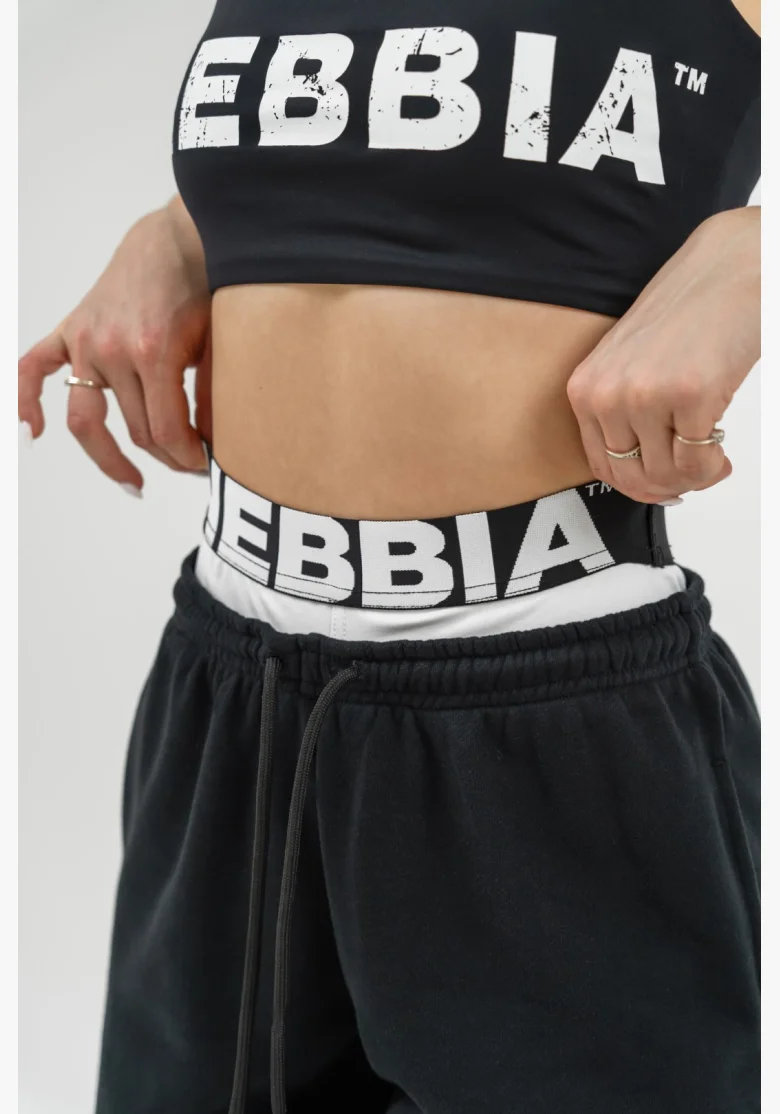 NEBBIA • Pantaloni sportivi MUSCLE MOMMY neri • Nebshop.cz