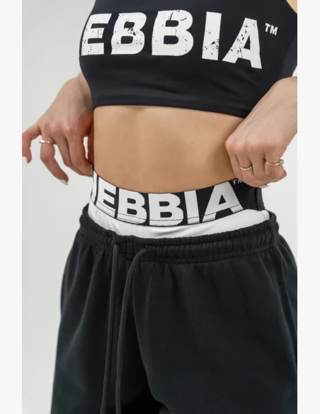 NEBBIA • Pantaloni sportivi MUSCLE MOMMY neri • Nebshop.cz