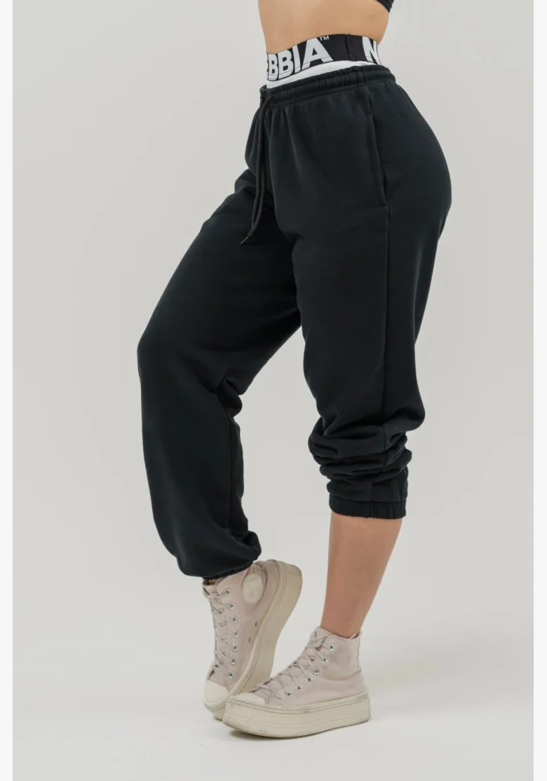NEBBIA • Pantaloni sportivi MUSCLE MOMMY neri • Nebshop.cz