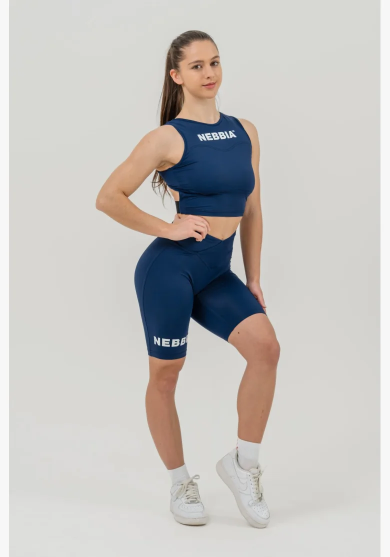 NEBBIA • Top corto GYM THERAPY blu • Nebshop.cz