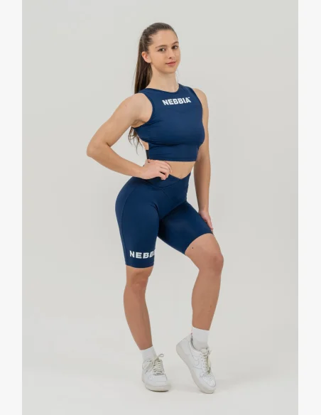 NEBBIA • Top corto GYM THERAPY blu • Nebshop.cz