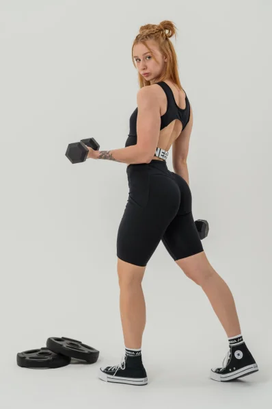 NEBBIA • Crop top top GYM THERAPY nero • Nebshop.it 2