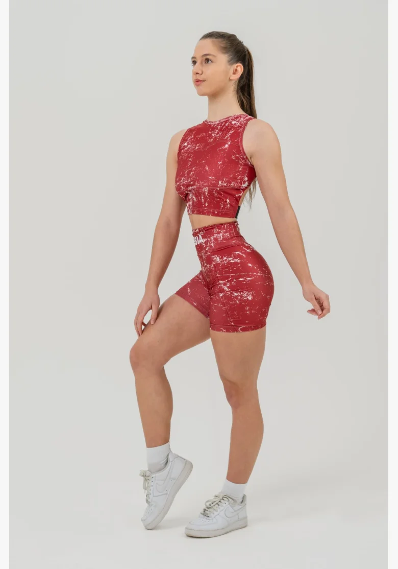 NEBBIA • Top corto ROUGH GIRL rosso • Nebshop.cz