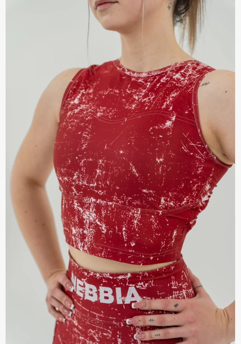 NEBBIA • Top corto ROUGH GIRL rosso • Nebshop.cz
