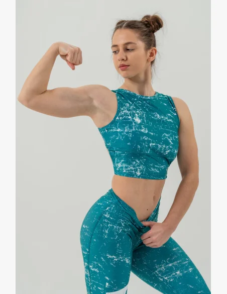NEBBIA • Canotta Crop top ROUGH GIRL verde • Nebshop.cz