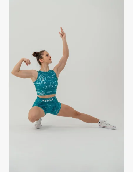 NEBBIA • Pantaloni shorts a vita alta 5″ HAMMIES verdi • Nebshop.it