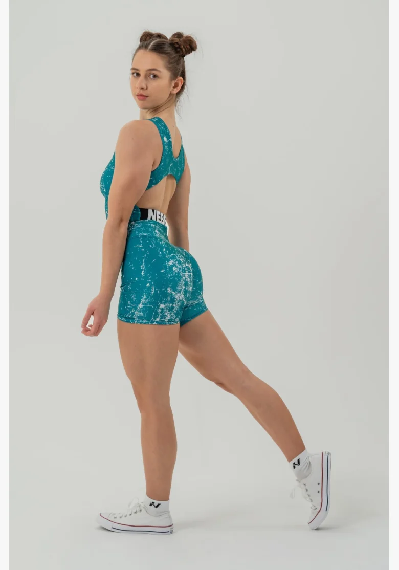NEBBIA • Pantaloni shorts a vita alta 5″ HAMMIES verdi • Nebshop.it