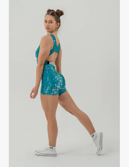 NEBBIA • Pantaloni shorts a vita alta 5″ HAMMIES verdi • Nebshop.it
