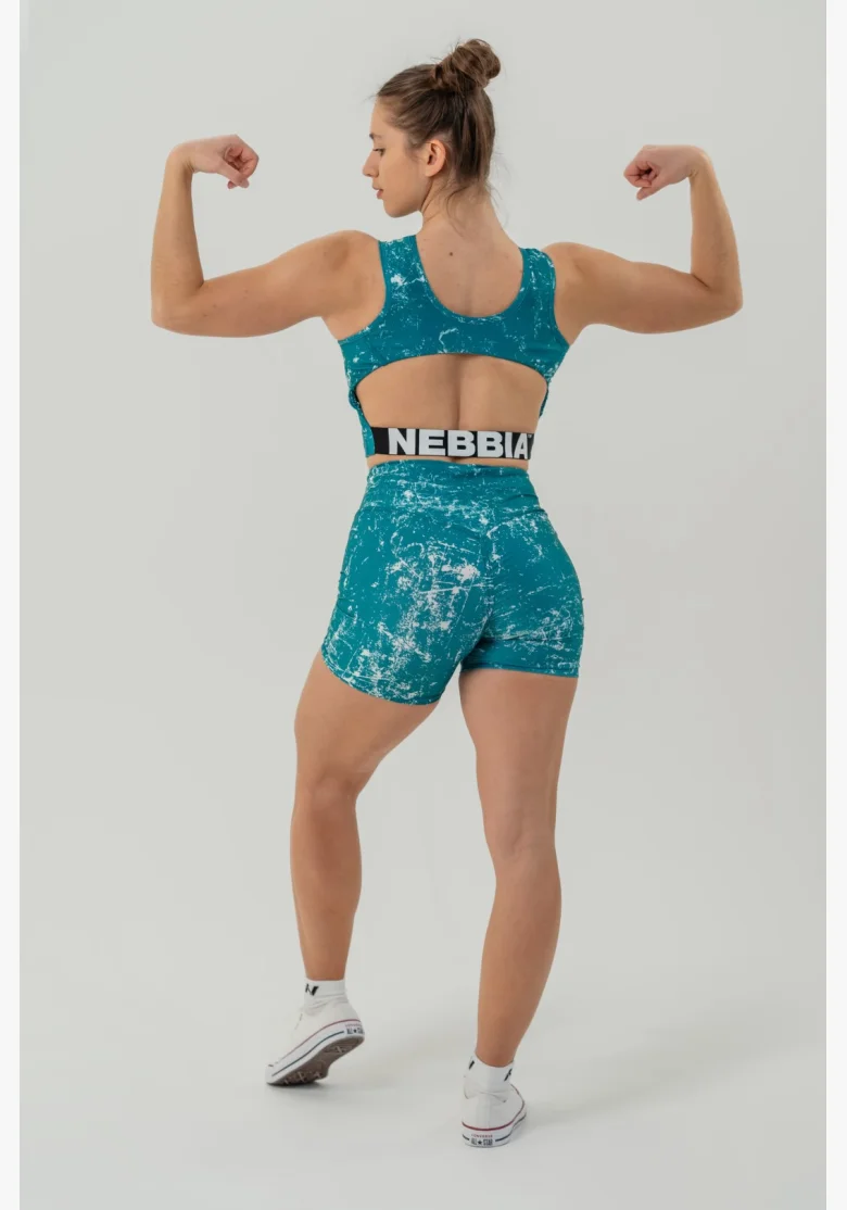 NEBBIA • Pantaloni shorts a vita alta 5″ HAMMIES verdi • Nebshop.it