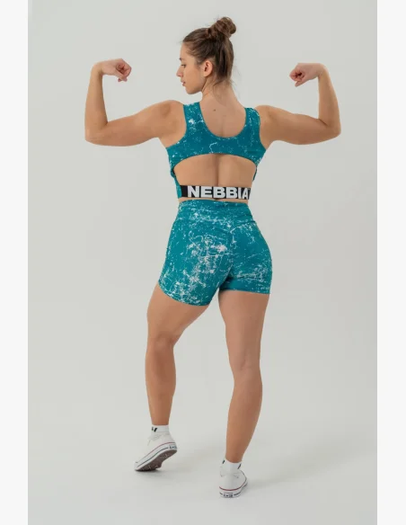 NEBBIA • Pantaloni shorts a vita alta 5″ HAMMIES verdi • Nebshop.it