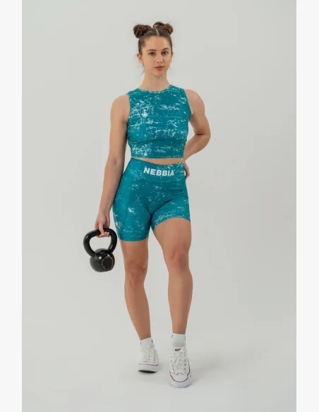 NEBBIA • Pantaloni shorts a vita alta 5″ HAMMIES verdi • Nebshop.it