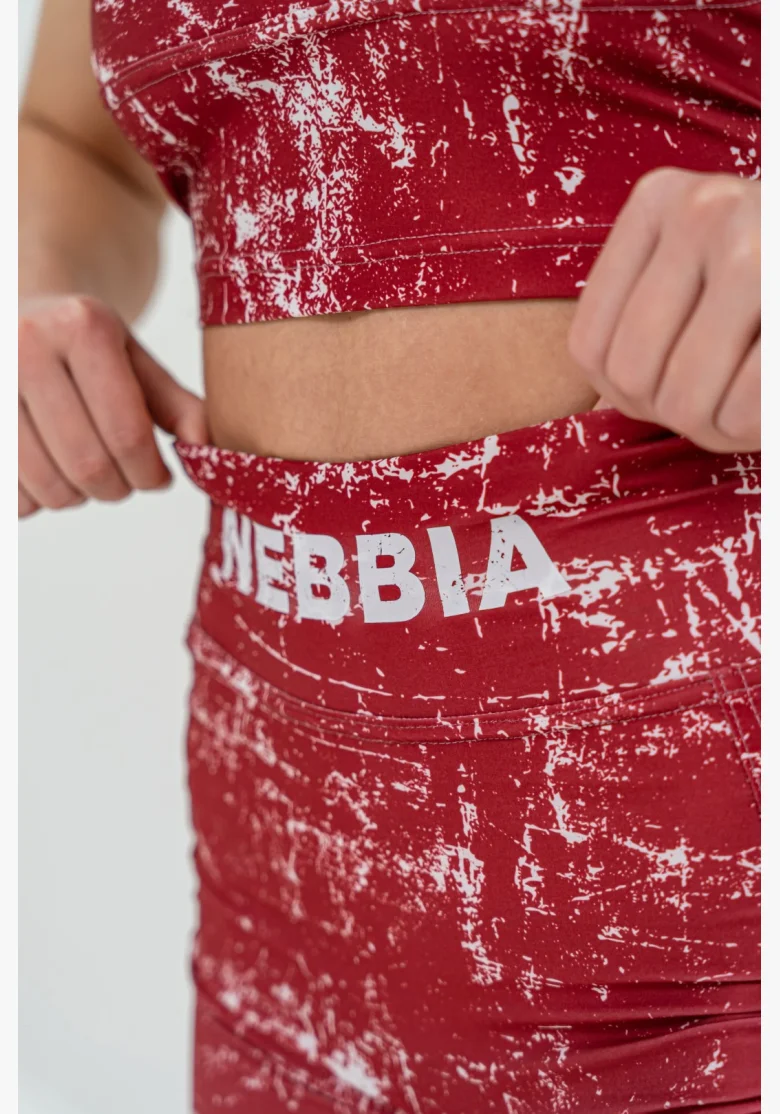 NEBBIA • Pantaloni shorts a vita alta 5″ HAMMIES rossi • Nebshop.cz