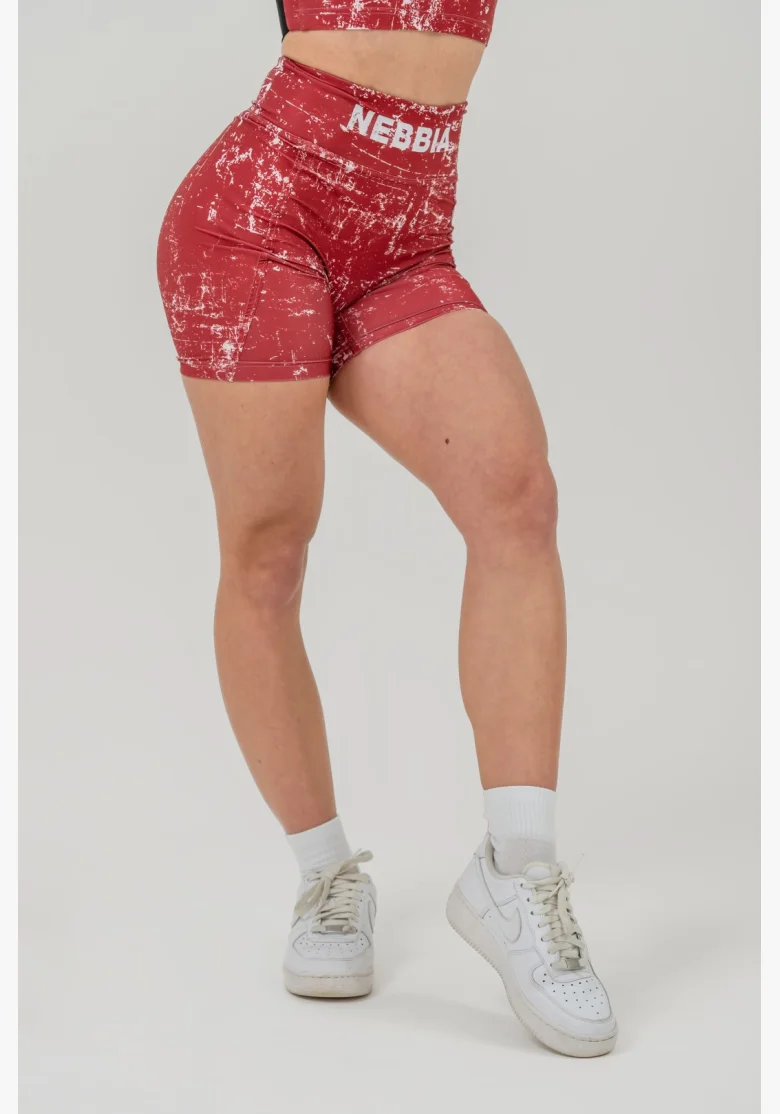 NEBBIA • Pantaloni shorts a vita alta 5″ HAMMIES rossi • Nebshop.cz