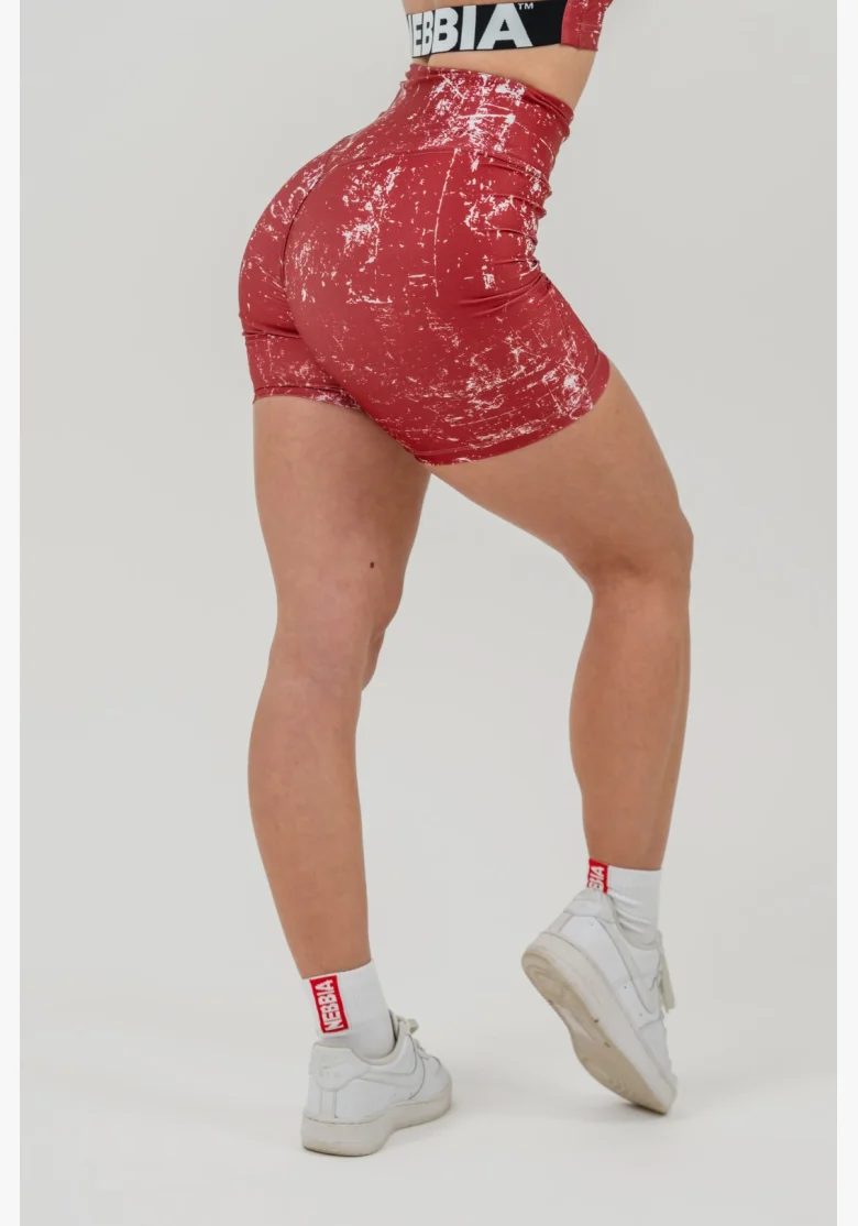 NEBBIA • Pantaloni shorts a vita alta 5″ HAMMIES rossi • Nebshop.cz
