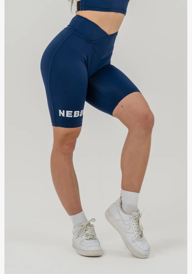 NEBBIA • Short legging a vita alta 9″ SNATCHED blu • Nebshop.cz
