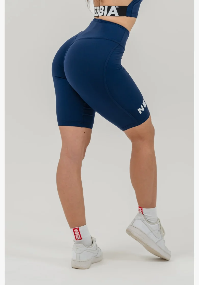 NEBBIA • Short legging a vita alta 9″ SNATCHED blu • Nebshop.cz