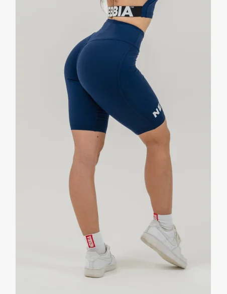 NEBBIA • Short legging a vita alta 9″ SNATCHED blu • Nebshop.cz